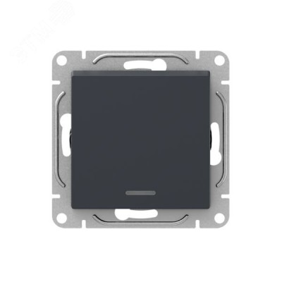 Механизм выключателя. одноклавишный. с подсветкой. графит Эпика EKF