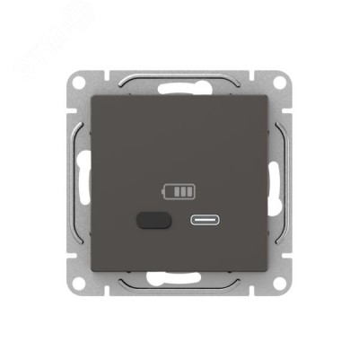 Механизм розетки USB-С  быстрая  мокко Эпика EKF