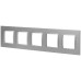 Рамка для розеток и выключателей ЭРА Elegance 14-5015-03 Classic, на 5 постов, алюминий