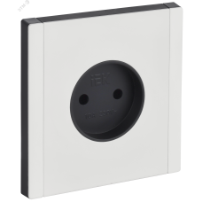FORTE&PIANO Розетка 1-местная без заземления без защитных шторок винтовое крепление 10А FP218M металл белый IEK