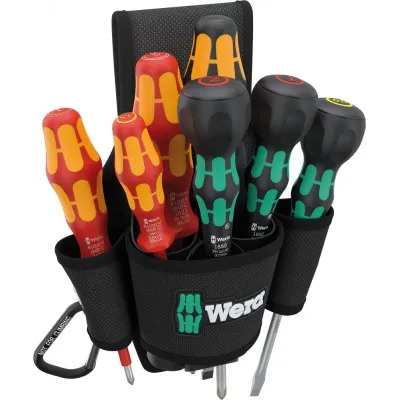 Набор отвёрток в поясной сумке, 8 предметов, 9621 SET 2 Kraftform Ball-Grip