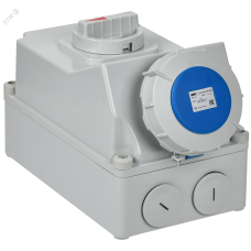 Розетка с механической блокировкой ССИ-833 63А-6ч/220В 2P+PE IP67 IEK