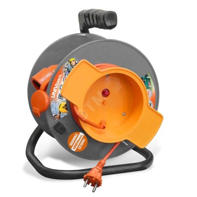 Удлинитель на катушке 1х20м У10-028 термо ПВС 2х0.75 выносная розетка