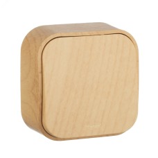 Выключатель 1-клавишный для открытой установки дерево QUTEO