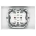 Розетка Intro Accent 6-205-01 2X2P+E Schuko, 16А-250В, IP20, СУ, AL/CU, белый
