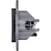 Розетка компьютерная двойная RJ45 категория 5Е UTP антрацит INSPIRIA