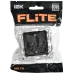 FLITE Розетка с заземлением без защитных шторок безвинтовое крепление 16А РС11-1-ФлЧ черный IEK