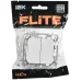 FLITE Выключатель 2-клавишный 10А ВС12-1-0-ФлБ белый IEK