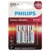 Батарейки Philips LR03P4B/51 ААА алкалиновые 1,5v 4 шт. LR03-4BL Power (4/48/144/27648)