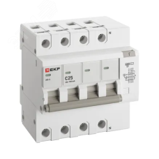 Автомат дифференциальный АД-4 25А/100мА (характеристика C, AC, электронный, защита 270В) 6кА PROxima