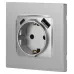 Розетка ЭРА Серия 12 12-4108-03 2P+E 16A-250В со шторками с USB type-A+C 5В-3А алюминий