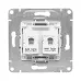 Эпика Механизм розетки RJ45 - 2шт (cat5) алюминий EKF