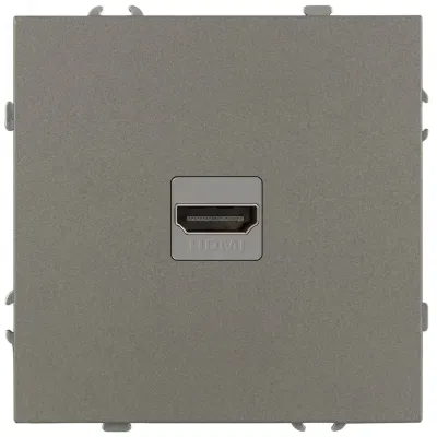 Розетка скрытого монтажа в рамку HDMI IP20 титан 15-3114-07 Galaxy