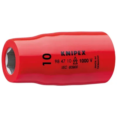 Головка торцевая VDE 1000V DR 1/2 шестигранная 10 мм диэлектрическая