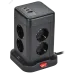 DOMINIC Удлинитель У08K 8 мест 2P+PE 1,5м 3х1,0мм2 16А/250В USB A+C 20Вт черный IEK