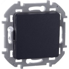 Выключатель 1-клавишный 10АХ безвинтовое крепление антрацит INSPIRIA