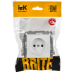 BRITE Розетка 1-местная без заземления с защитными шторками 10А РСш10-2-БрАБ арктический белый IEK
