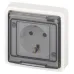 Розетка ЭРА Эксперт 11-2521-01 2P+E IP55, 16A-250В, СУ, белый