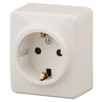 11-2204-02 ЭРА Розетка 2P+E Schuko со шторками, 16A-250В, IP20, ОУ, Эра Эксперт, сл.кость (16/160/3200)