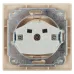 1-203-11 Intro Розетка 2P+E Schuko с крышкой, 16А-250В, IP20, СУ, Plano, сосна (10/100/2500)