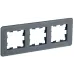 BRITE Рамка 3 поста РУ-3-2-Бр стекло графит RE IEK