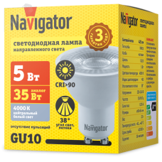 Лампа Navigator 99 979 NLL-PAR16-5-230-4K-GU10-38D