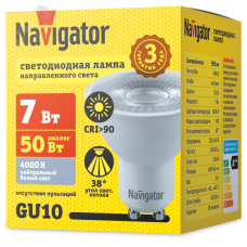 Лампа Navigator 99 980 NLL-PAR16-7-230-4K-GU10-38D