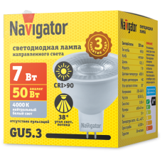 Лампа Navigator 99 982 NLL-MR16-7-230-4K-GU5.3-38D