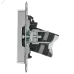 BRITE Розетка компьютерная RJ45 кат.5E РК10-БрГН металл хром/никель IEK