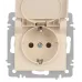 Розетка Intro Accent 6-203-02 2P+E Schuko с крышкой, 16А-250В, IP20, СУ, сл.кость