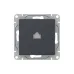 Механизм розетки RJ45 (cat6), графит Эпика EKF