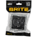 BRITE Розетка 1-местная с заземлением без защитных шторок 16А безвинтовое крепление РС21-1-0-БрЧ черный IEK