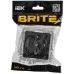 BRITE Розетка 1-местная с заземлением без защитных шторок 16А безвинтовое крепление РС21-1-0-БрЧ черный IEK