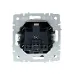 BRITE Розетка с заземлением с защитными шторками и крышкой 16А IP20 РСбш10-3-БрЧ черный