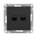 Эпика Механизм розетки RJ45 - 2шт (cat5) черный EKF