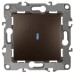 12-1102-13 ЭРА Выключатель с подсветкой, 10АХ-250В, IP20, Эра12, бронза (10/100/3200)