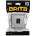 BRITE Розетка компьютерная RJ45 кат.5E РК10-БрГН металл хром/никель IEK