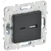 SKANDY Розетка USB A+C 18Вт SK-R13G графит IEK