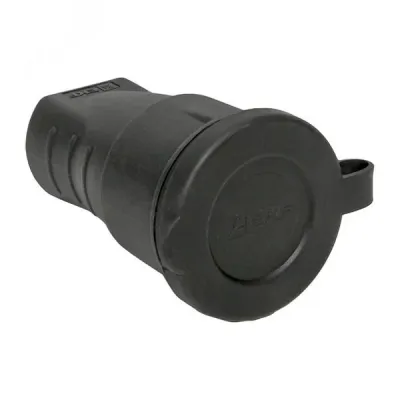 Розетка переносная с защитной крышкой каучуковая 230В, 2P+PE, 16A, IP44 EKF PROxima