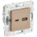 SKANDY Розетка USB A+C 3,1А SK-R14Sa песочный IEK