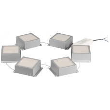 Светильник светодиодный ЭРА SPO-646-3-5K-S6 36Вт 5000К 3420Лм 89х89мм грильято 100х100 домино металлик 6 кубиков драйвер