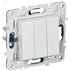 SKANDY Выключатель 3-клавишный 10А SK-V11W арктический белый IEK