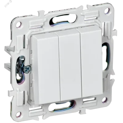 SKANDY Выключатель 3-клавишный 10А SK-V11W арктический белый IEK