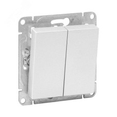 Эпика Механизм выключателя 2кл. кнопочный алюминий EKF