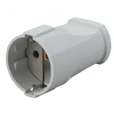 Розетка ЭРА Rx2-W кабельная с заземлением прямая 16A белая