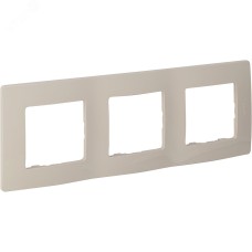 Рамка 3-местная слоновая кость ETIKA
