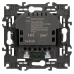 Розетка ЭРА Elegance 14-4108-05 2P+E 16A-250В со шторками с USB type-A+C 5В-3А антрацит