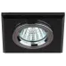 DK8 CH/BK Светильник ЭРА декор стекло квадрат MR16,12V/220V, 50W, хром/черный (50/2100)