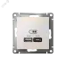 РОЗЕТКА USB ATLASDESIGN A+С, 5В/2,4А, 2х5В/1,2А, механизм, ЖЕМЧУГ