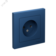 ATLASDESIGN РОЗЕТКА без заземления, 16А, в сборе, АКВАМАРИН